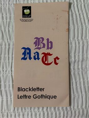 Cricut Blackletter cartridge